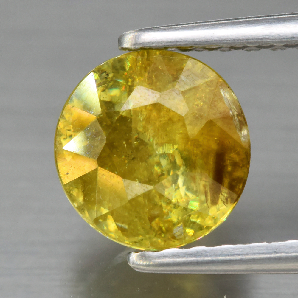 Genuine 100% Natural Sphene 1.29ct 6.5 x 6.3mm Round Cut SI1 Clarity