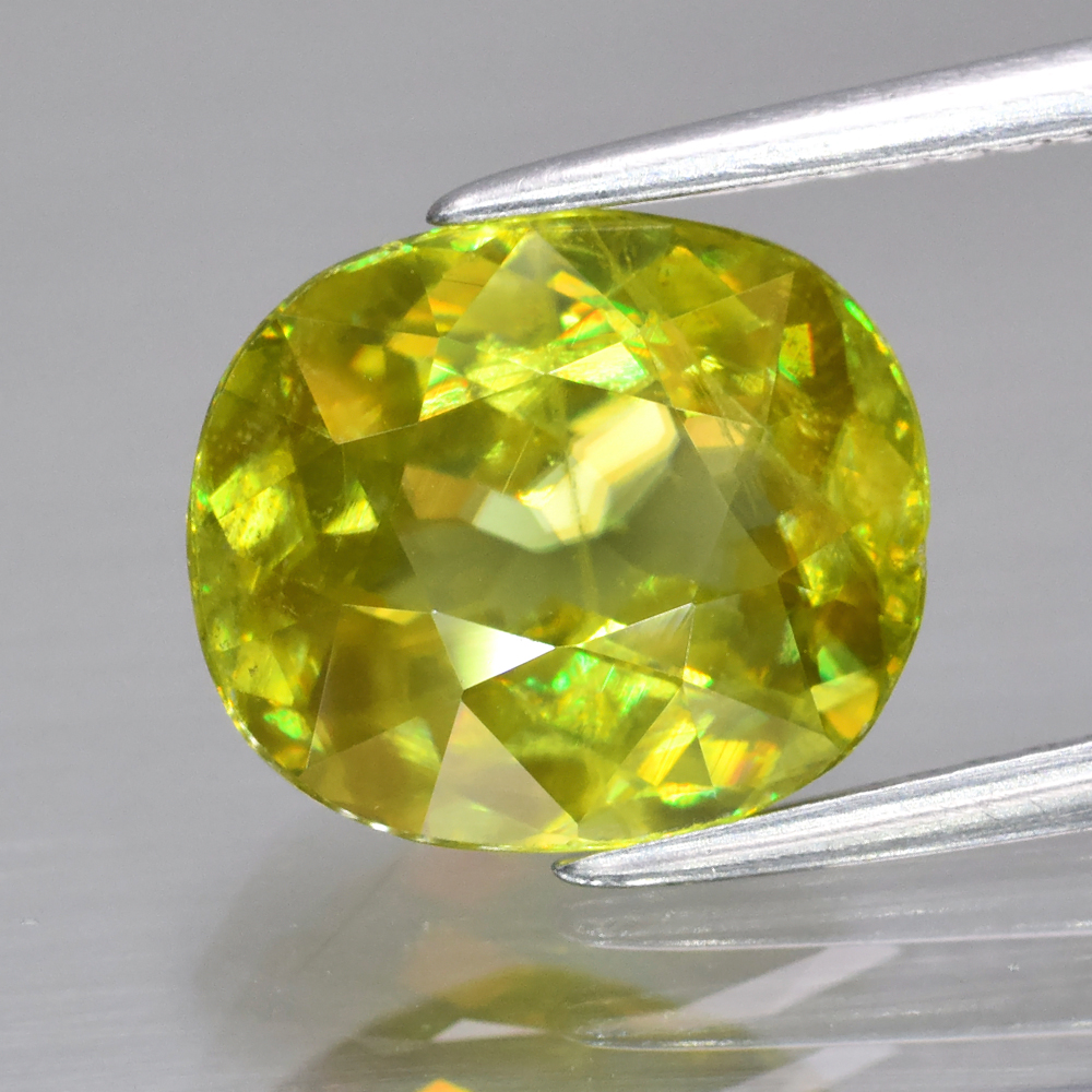 Genuine 100% Natural Sphene 3.36ct 10.2 x 8.8mm SI1 Clarity