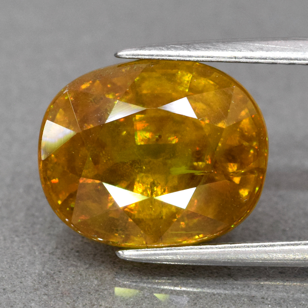 Genuine 100% Natural Sphene 5.81ct 11.0 x 9.0mm Oval SI2 Clarity