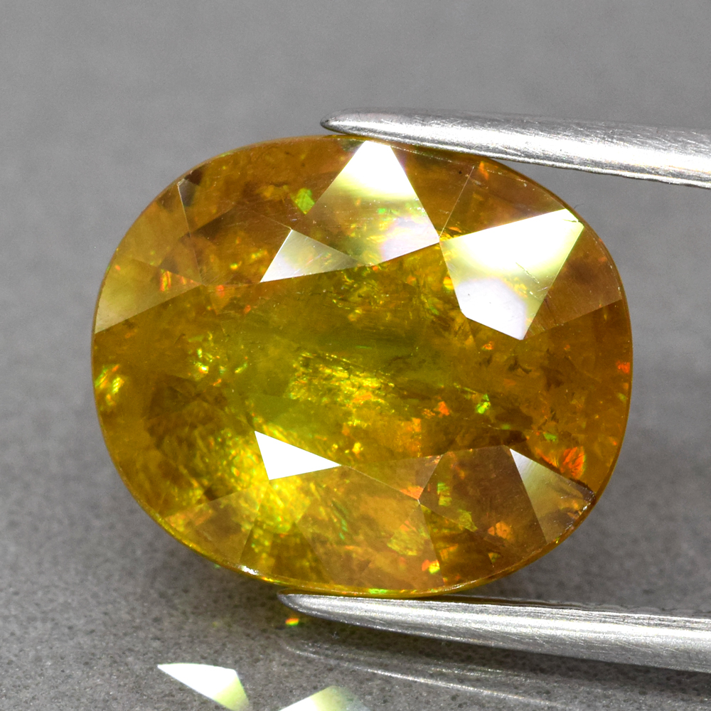 Genuine 100% Natural Sphene 6.92ct 12.3 x 10.3mm Oval SI2 Clarity
