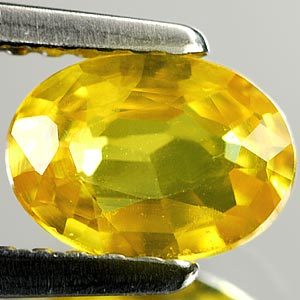 Genuine Yellow Sapphire .94ct 7.1 x 5.2mm Thailand VS1