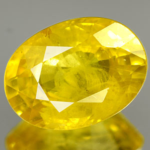 Genuine YELLOW SAPPHIRE .98ct 7.0 x 5.2 x 3.2mm Oval