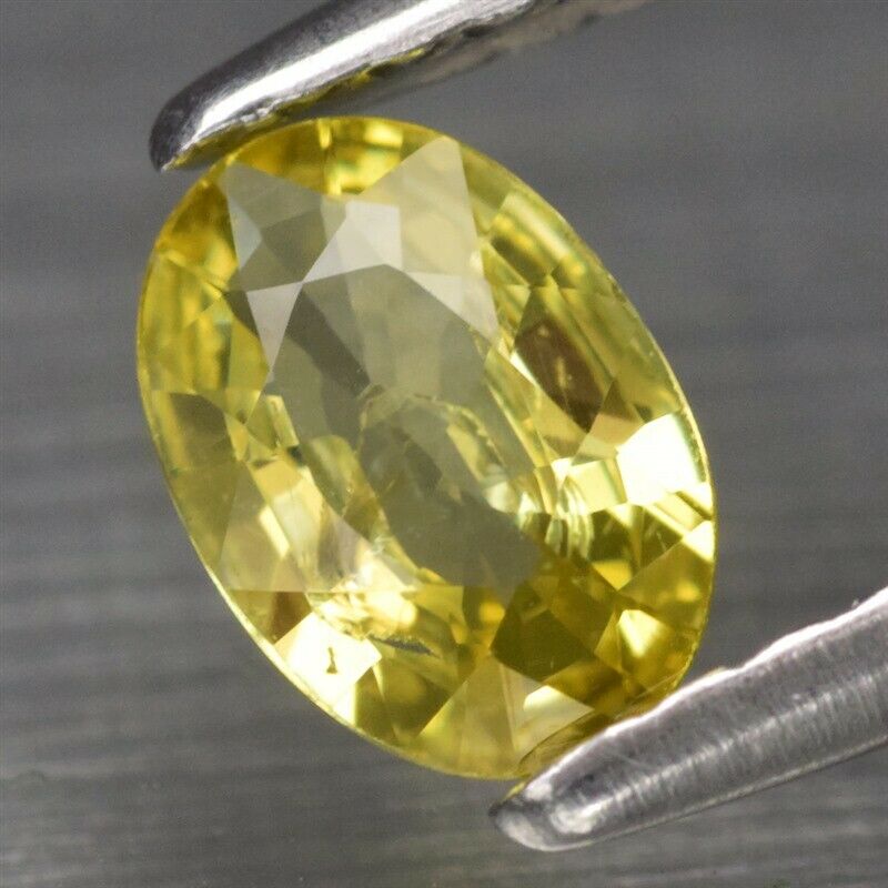 Genuine 100% Natural Yellow Sapphire 0.35ct 6.0 x 4.0mm Oval SI1 Clarity 