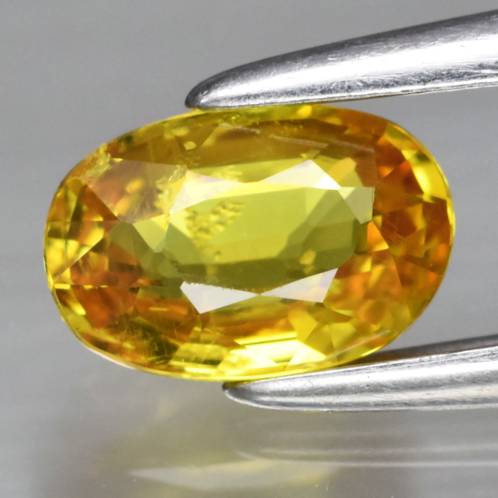 Genuine 100% Natural Yellow Sapphire 0.61ct 6.0 x 4.0mm Oval SI1 Clarity