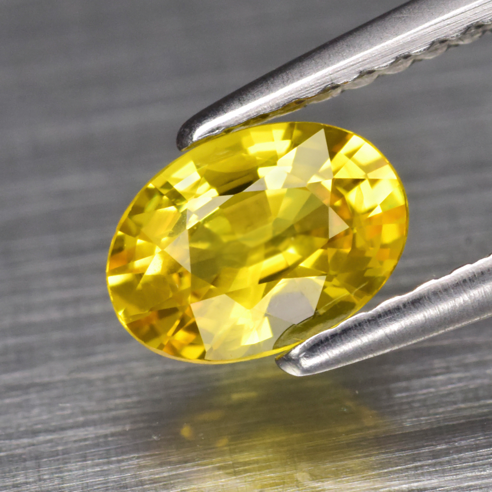 Genuine Yellow Sapphire .82ct 6.7 x 4.8mm Oval VS Clarity