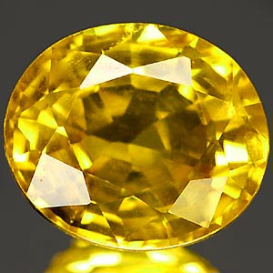 Genuine YELLOW SAPPHIRE 1.17ct 6.2 x 5.4 x 3.8mm Oval