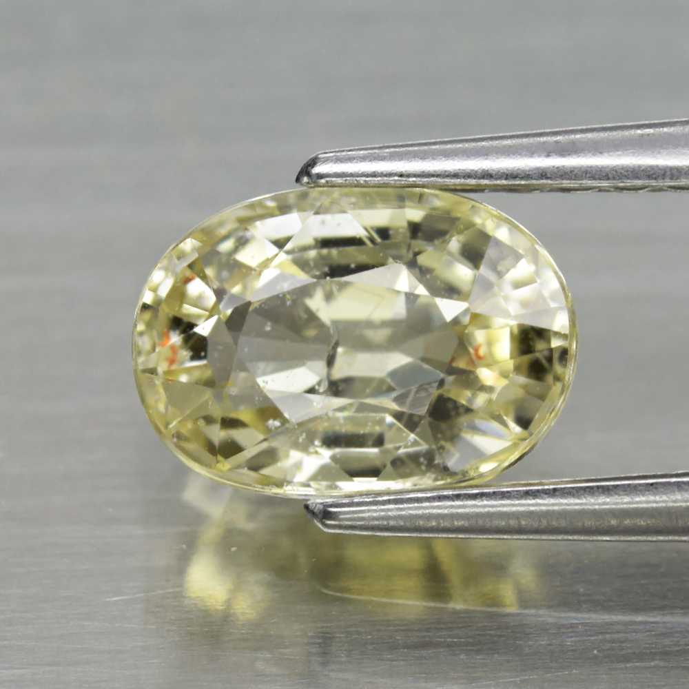 Genuine 100% Natural Yellow Sapphire 1.18ct 7.0 x 5.0mm Oval SI1 Clarity