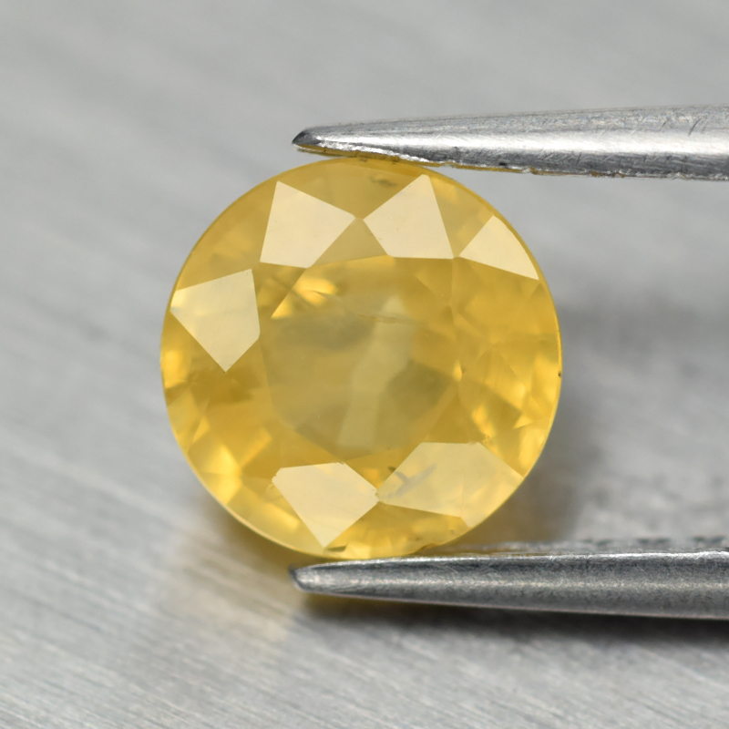 Genuine Yellow Sapphire 1.24ct 6.0x6.0x3.7mm SI1 Ceylon
