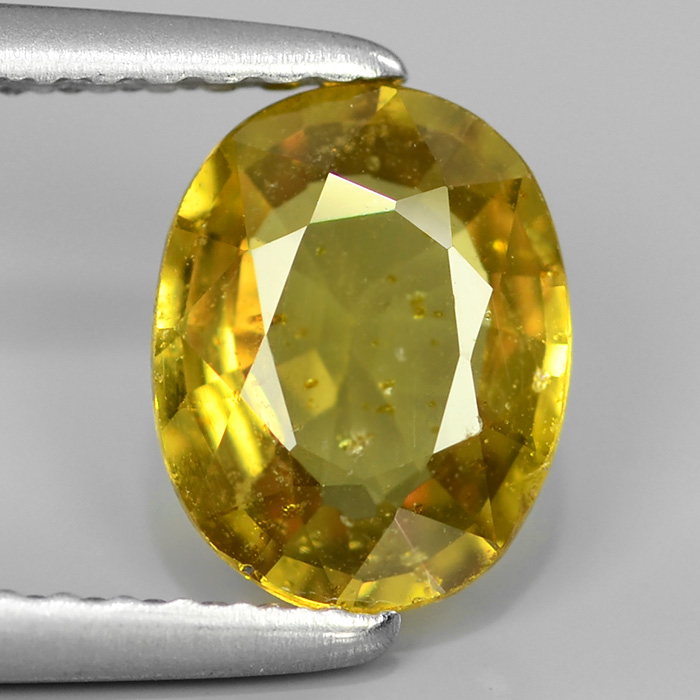 Genuine Yellow Sapphire 1.26ct 7.7x6.0x2.9mm SI2 Madagascar 