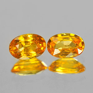 Genuine Yellow Sapphire .64ct 6.0 x 4.0mm Oval SI Clarity