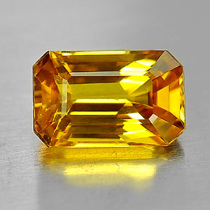 Genuine Yellow Sapphire 1.55ct 7.8 x 5.0mm Octagon VS1 Clarity