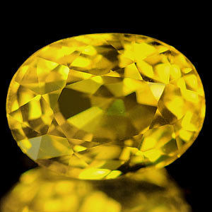 Genuine Yellow Sapphire 1.62ct 8.1 x 6.2mm Thailand SI