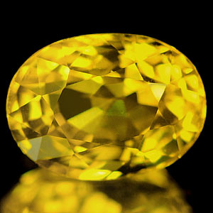 Genuine Yellow Sapphire 1.62ct 8.1 x 6.2mm Thailand SI