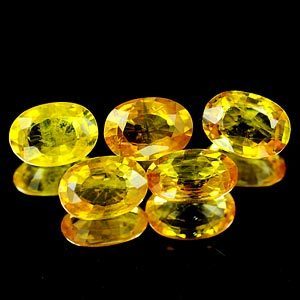 Genuine Yellow Sapphire .53ct 6.0 x 4.3 x 2.4mm Thailand VVS