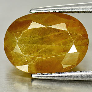 Genuine Yellow Sapphire 5.23ct 12.1 x 8.8mm Oval SI1 Clarity