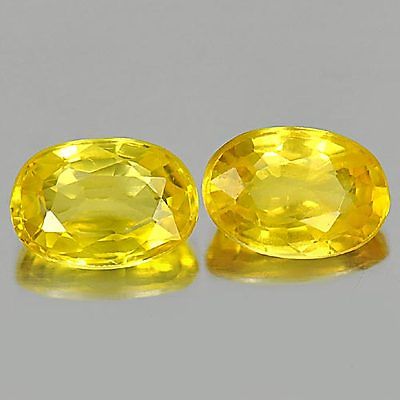 Genuine Yellow Sapphires 0.65ct 5.9x4.1x2.7mm VS1 Thailand