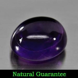 Genuine 100% Natural Cabochon Amethyst 12.41ct 15.0 x 12.5mm Oval Semi Transparent