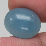 Genuine 100% Natural Cabochon Aquamarine 16.00ct 18.0 x 14.8mm Oval from Brazil  