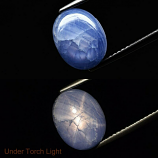 Genuine 100% Natural Cabochon Blue Star Sapphire 5.11ct 11.3 x 9.0mm Oval Ceylon