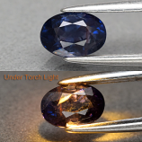 Genuine 100% Natural Color Change Sapphire .84ct 6.2 x 4.2mm Oval SI1 Clarity