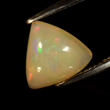 Genuine 100% Natural Cabochon White Opal 2.64ct 11.7 x 10.5mm Trillion Cut Ethiopia