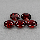 Genuine 100% Natural Red Garnet 0.65cts 6.0 x 4.0mm Oval VS Clarity