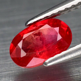Genuine Red Sapphire 1.18ct 7.7 x 5.0mm Oval SI2 Clarity