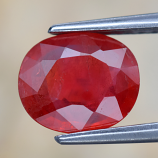 Genuine Red Sapphire 1.30ct 7.4 x 6.3mm Oval SI2 Clarity