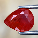 Genuine Reddish Orange Sapphire 1.67ct 8.0 x 6.4mm Pear SI2 Clarity