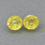 Genuine 100% Natural (2) Sphene 1.12ct 5.0mm & 5.2mm Round Cuts SI1 Clarity