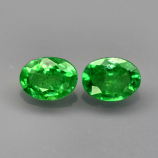 Genuine 100% Natural Tsavorite Garnet (2) .35ct 4.0 x 3.0mm Ovals SI1 Clarity