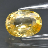 Genuine 100% Natural Yellow Sapphire 1.06ct 6.81 x 5.13mm Oval IF Clarity (Certified)