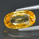 Genuine 100% Natural Yellow Sapphire 1.16ct 7.84 x 4.47mm Oval IF Clarity (Certified)