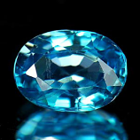 Genuine 100% Natural Blue Zircon 1.36ct 7.1x5.2mm VS1 Cambodia