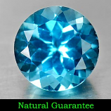 Genuine Blue Topaz 3.22ct 9.0 x 9.0mm Round VS1 Clarity