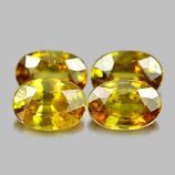 Genuine 100% Natural (4) Sphene 0.66ct 6.7x4.7x2.9mm VS1 Madagascar