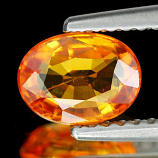 Genuine ORANGE SAPPHIRE 1.12ct 7.0 x 5.3 x 3.0mm Oval