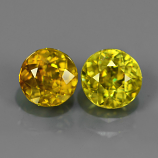 Genuine 100% Natural (2) Sphene 1.81ct 5.53x5.5mm & 5.8x5.8mm SI1 Madagascar 