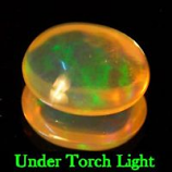 Genuine 100% Natural Cabochon Opal 1.67ct 9.5x7.3x4.8mm Semi Transparent Ethiopia