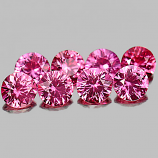 Genuine Pink Sapphires .165ct 3.3 x 3.3mm Round VS1 Clarity