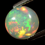 Genuine 100% Natural Crystal Welo White Opal 0.72ct 7.0x7.0x3.2mm Semi-Translucent Ethiopia