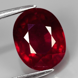 Genuine Ruby 3.88ct 10.0 x 8.0mm Oval SI2 Clarity