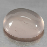 Genuine 100% Natural Cabochon Rose Pink Quartz 12.98ct 16.3 x 13.5mm Oval Semi Transparent