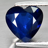 Genuine Blue Sapphire 1.52ct 7.0 x 7.0mm Heart SI1 Clarity