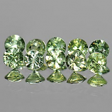 Genuine Green Sapphires 0.12cts 2.9x2.9x2.1 VS1 Thailand