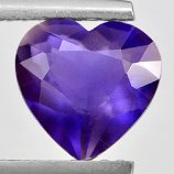 Genuine 100% Natural Violet Iolite 1.31ct 8.0 x 8.0mm Heart VS1 Clarity