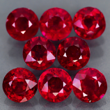 Genuine Rubies 6.0x6.0mm SI Madagascar 1.30ct ea 