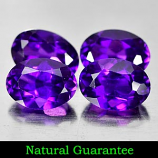 Genuine 100% Natural Amethyst .76ct 7.1 x 5.2mm (4) Oval VS1 Clarity