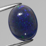 Genuine 100% Natural Cabochon Black Opal 1.59ct 10x8mm Semi-Transparent Ethiopia