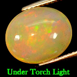 Genuine 100% Natural Play of Colour Opal 2.99ct 12.1x10.1x5.6mm Semi-Transparent Ethiopia